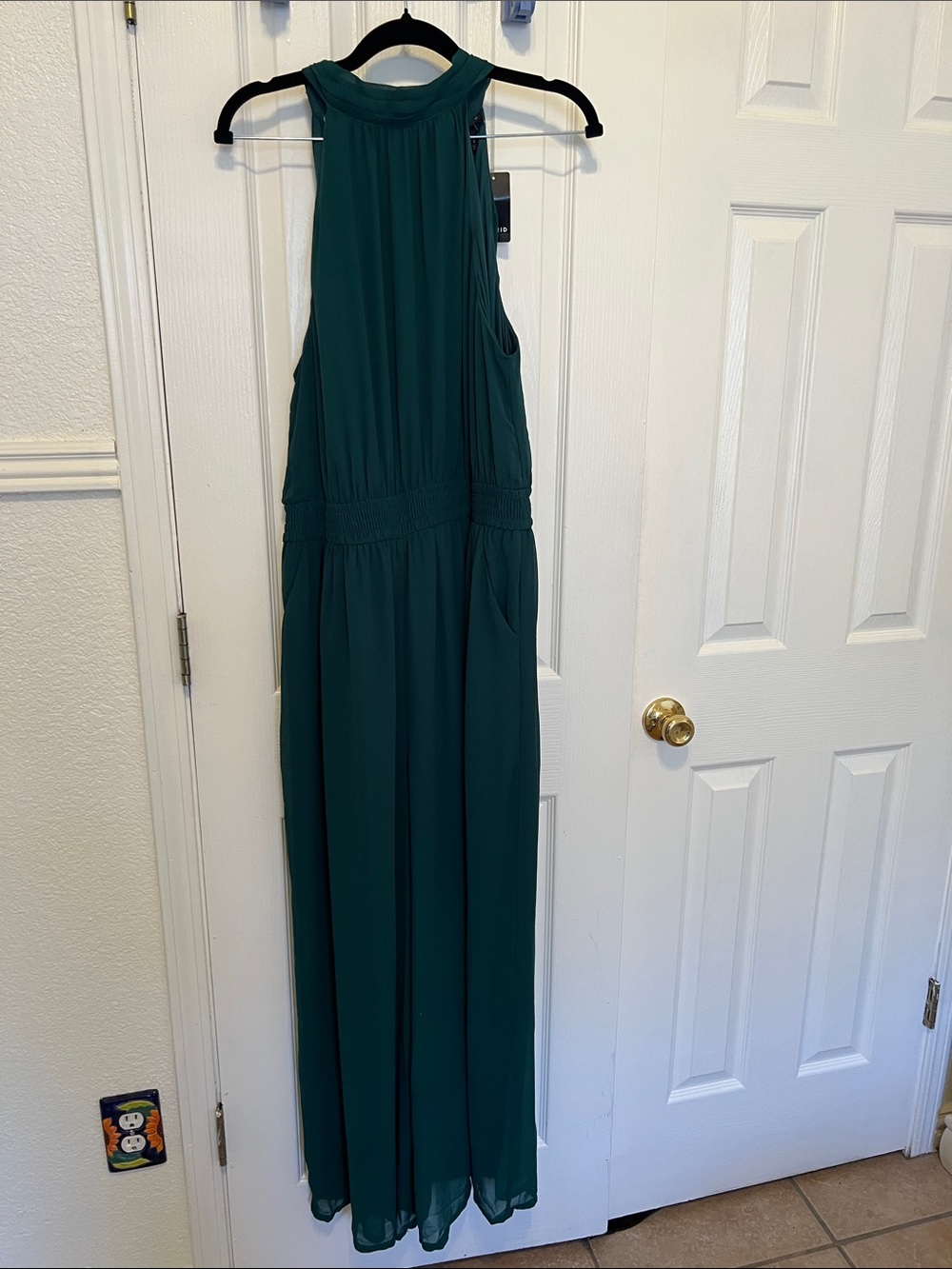 torrid Sleeveless High Neck Chiffon Jumpsuit in Botanical Garden Green NWT